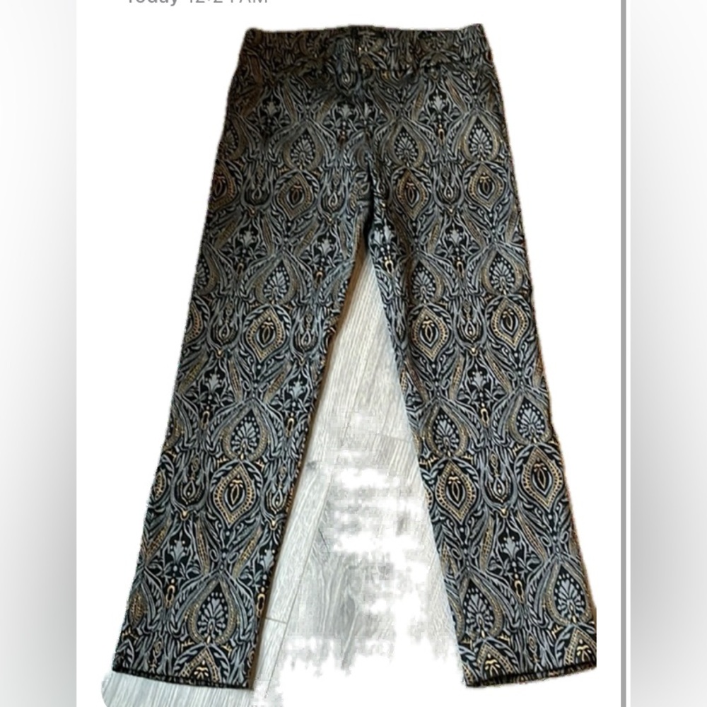 Lord and Taylor Kelly Longueur Cheville Brocade Moroccan Ankle Pant.